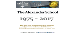 Desktop Screenshot of alexanderschool.com